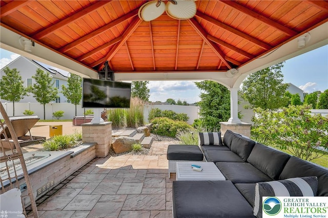 249 Danbury Dr, Upper Nazareth Twp, PA 18064 - view of patio featuring a gazebo and outdoor lounge area
