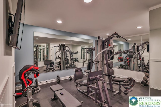 249 Danbury Dr, Upper Nazareth Twp, PA 18064 - gym with recessed lighting