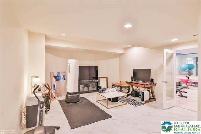 249 Danbury Dr, Upper Nazareth Twp, PA 18064 - living room featuring recessed lighting