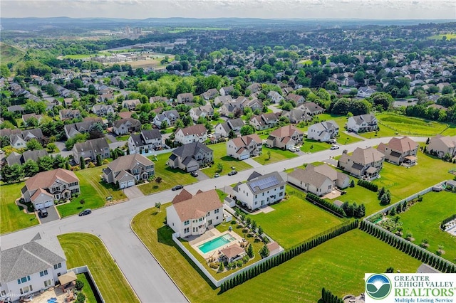 249 Danbury Dr, Upper Nazareth Twp, PA 18064 - aerial view of residential area featuring a pool area