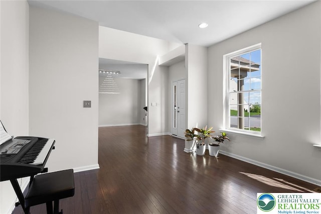 237 Danbury Dr, Upper Nazareth Twp, PA 18064 - foyer entrance with hardwood / wood-style floors and recessed lighting