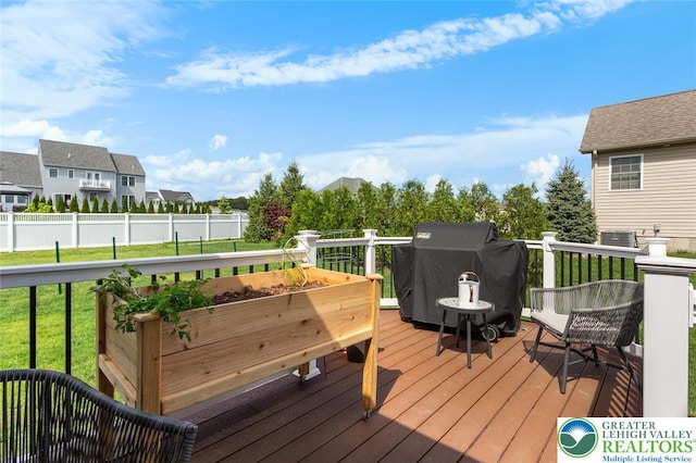 237 Danbury Dr, Upper Nazareth Twp, PA 18064 - wooden deck featuring grilling area