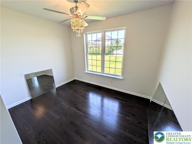 237 Danbury Dr, Upper Nazareth Twp, PA 18064 - unfurnished dining area featuring hardwood / wood-style floors and a ceiling fan