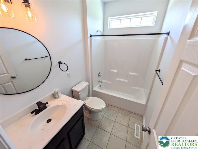 237 Danbury Dr, Upper Nazareth Twp, PA 18064 - full bath featuring vanity,  shower combination, and tile patterned flooring