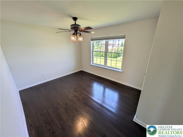 237 Danbury Dr, Upper Nazareth Twp, PA 18064 - spare room with dark wood-style flooring and a ceiling fan