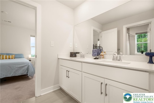 5635 Saucon Ridge Rd, Upper Saucon Twp, PA 18036 - ensuite bathroom with double vanity and baseboards
