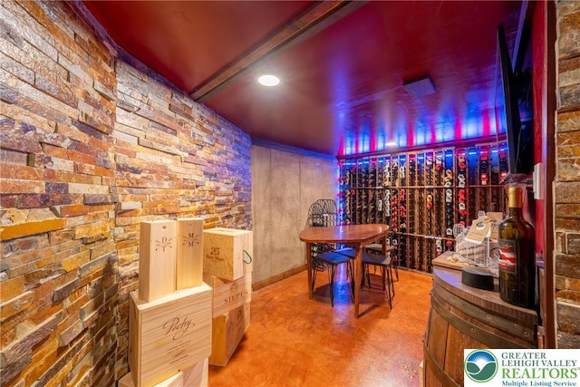 1488 Shelburne Ct, South Whitehall Twp, PA 18104 - wine cellar with concrete floors and recessed lighting
