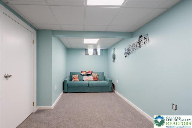 1488 Shelburne Ct, South Whitehall Twp, PA 18104 - sitting room with a drop ceiling and carpet