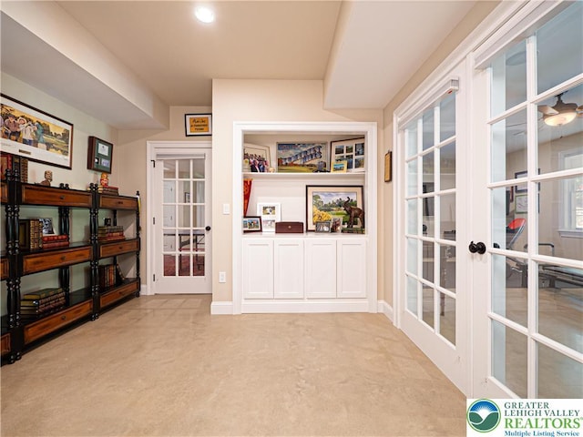 2063 Forge Run, Bethlehem City, PA 18015 - unfurnished office with french doors and light carpet