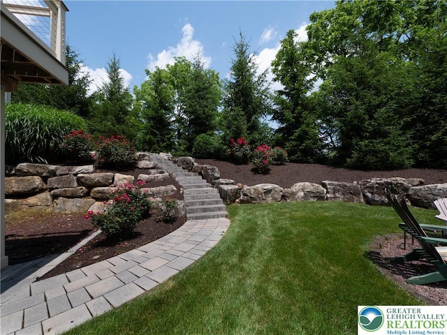 2063 Forge Run, Bethlehem City, PA 18015 - view of green lawn featuring stairs