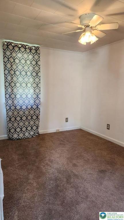 3807 Teak Dr, Lehigh Twp, PA 18067 - empty room featuring carpet and a ceiling fan