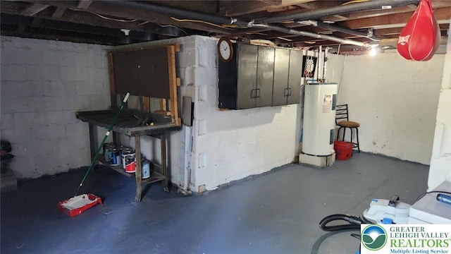 3807 Teak Dr, Lehigh Twp, PA 18067 - unfinished basement featuring water heater