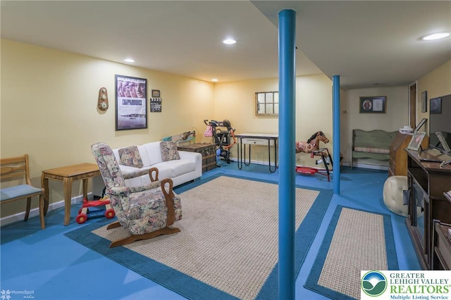 4306 Emerick Ter, Easton, PA 18045 - living room featuring recessed lighting