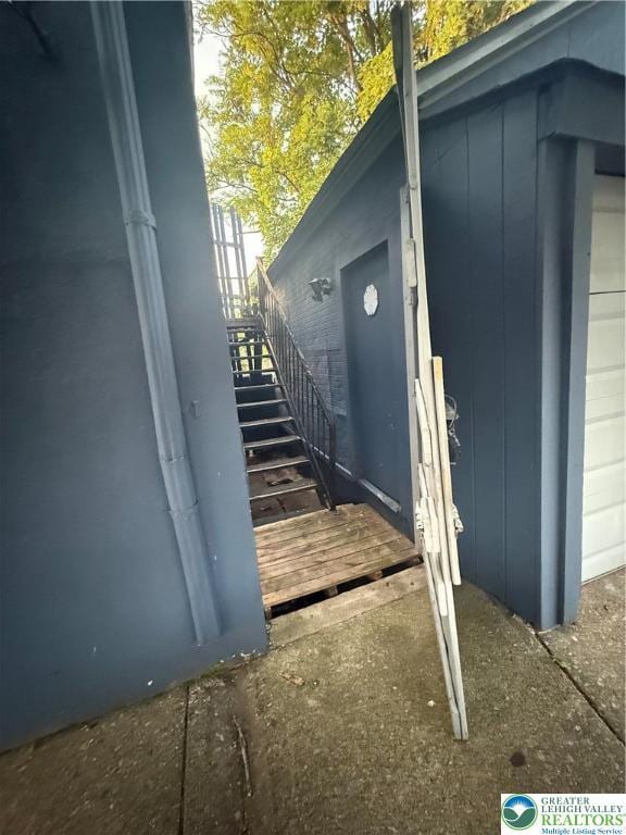 539 Atlantic Unit 3, Bethlehem Twp, PA 18015 - view of property exterior featuring stairs and board and batten siding