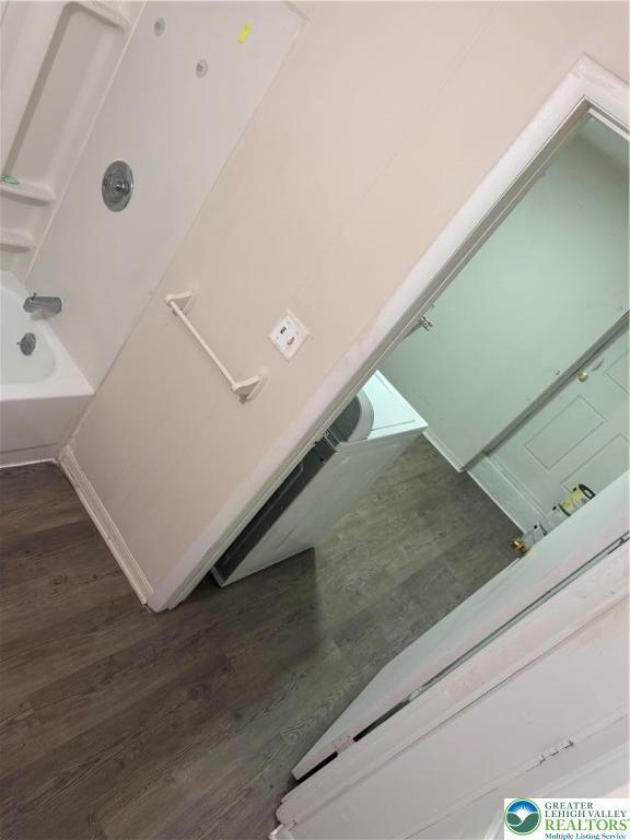 539 Atlantic Unit 3, Bethlehem Twp, PA 18015 - bathroom view of wood finished floors and shower / bathtub combination