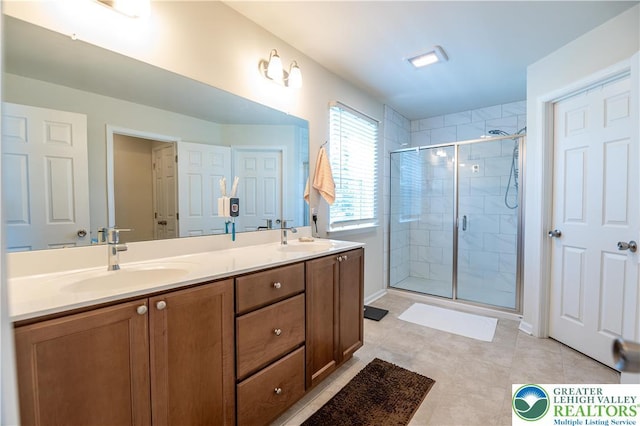 320 Bendelow Ln, Northampton Boro, PA 18067 - full bathroom featuring double vanity and a stall shower