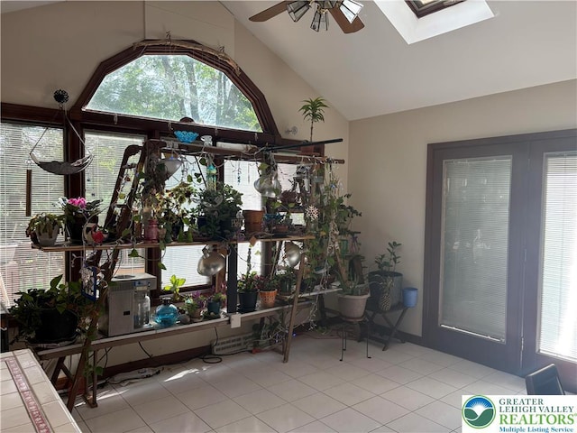 4804 Parkview Dr S, Lower Macungie Twp, PA 18049 - sunroom featuring lofted ceiling, plenty of natural light, and a skylight