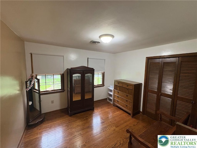 4804 Parkview Dr S, Lower Macungie Twp, PA 18049 - bedroom featuring wood finished floors, multiple windows, and a closet
