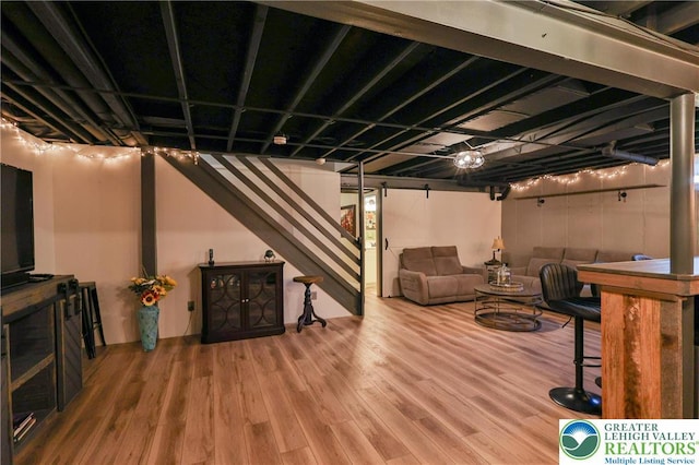 4691 Hampshire Dr, Hanover Twp, PA 18017 - finished below grade area with wood finished floors