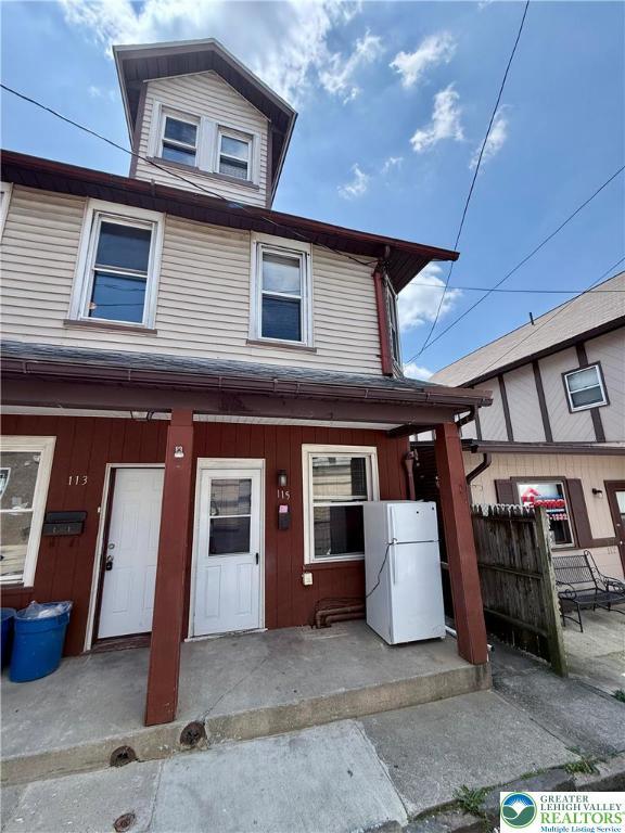 115 W Frankford St, Bethlehem City, PA 18018 - view of front of house with board and batten siding
