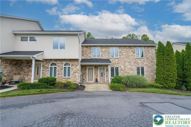 26 Chestnut Commons Ct, Easton, PA 18040 - townhome / multi-family property with stone siding and stucco siding