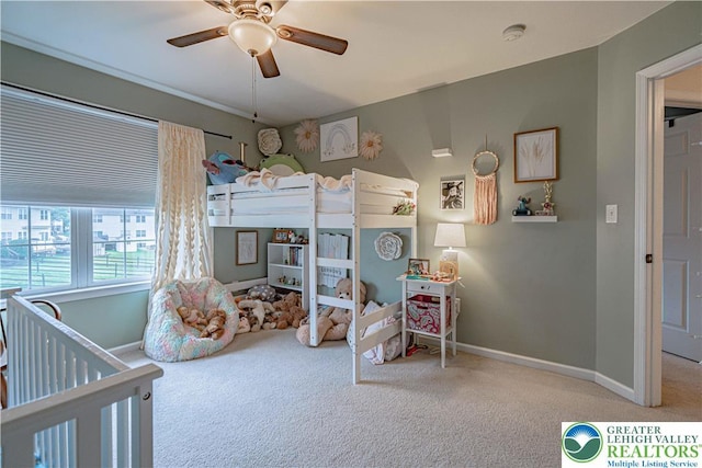 301 Maple Ct, Alburtis Boro, PA 18011 - carpeted bedroom with baseboards and ceiling fan