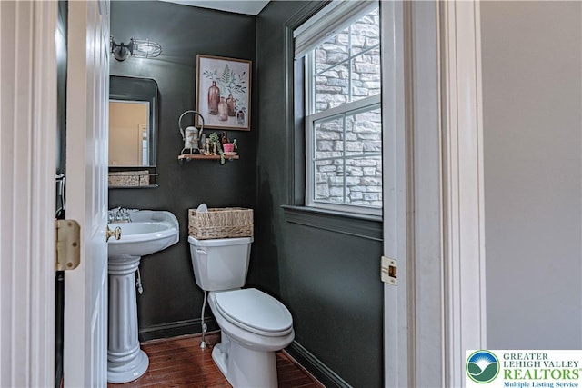 301 Maple Ct, Alburtis Boro, PA 18011 - bathroom with wood finished floors and toilet