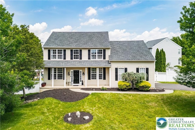 2535 Clark Pl, Forks Twp, PA 18040 - colonial house featuring a porch and roof with shingles