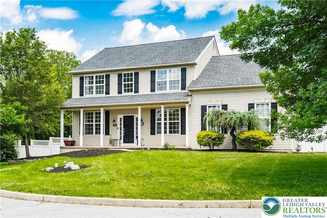 2535 Clark Pl, Forks Twp, PA 18040 - colonial-style house with covered porch and roof with shingles