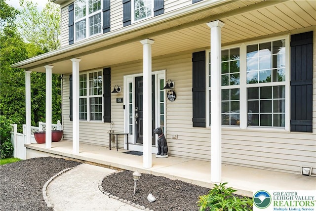 2535 Clark Pl, Forks Twp, PA 18040 - doorway to property featuring covered porch