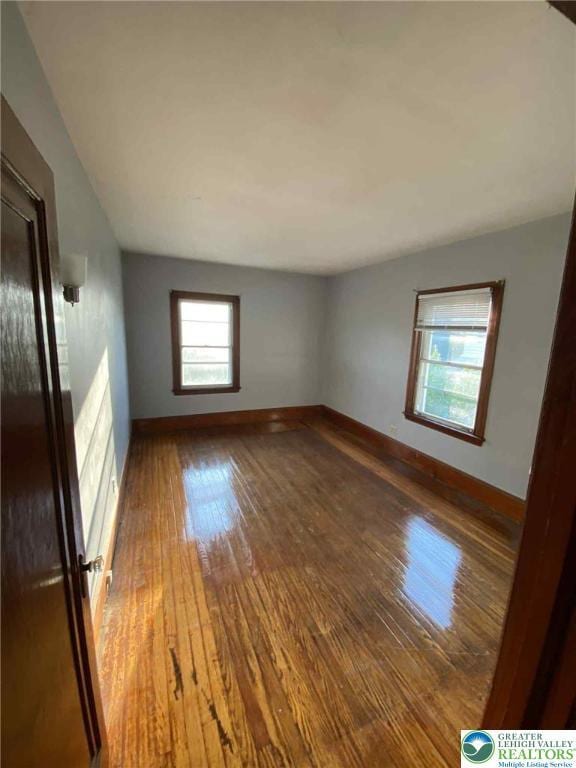 1027 Clamtown Rd, West Penn Twp, PA 18252 - spare room featuring hardwood / wood-style floors and baseboards