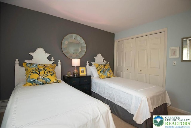 5801 Keith Ln, Upper Milford Twp, PA 18049 - bedroom featuring a closet and carpet