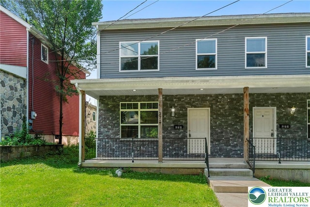 271 W Fairview St W, Bethlehem City, PA 18018 - view of front of home with a porch and a front lawn
