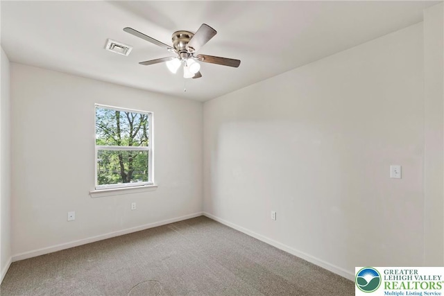 271 W Fairview St W, Bethlehem City, PA 18018 - carpeted spare room featuring a ceiling fan and baseboards