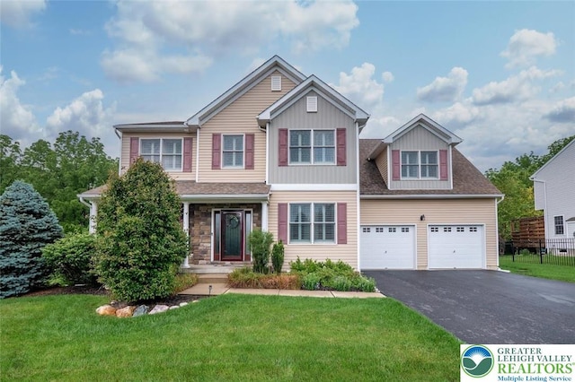 2186 Eagles Landing Dr, Upper Nazareth Twp, PA 18064 - view of front of property with asphalt driveway
