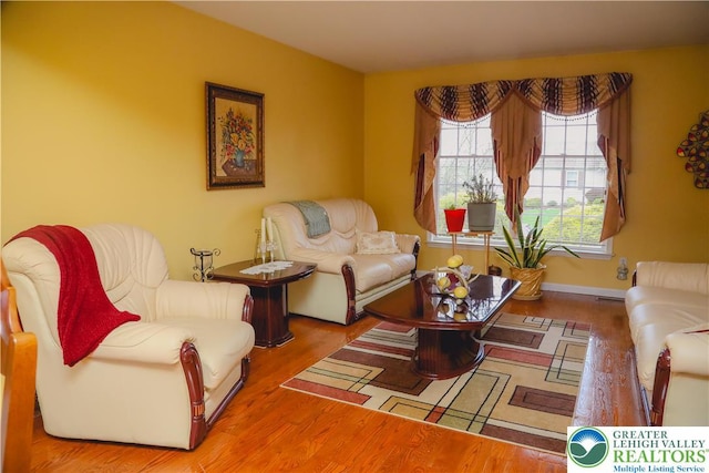 3104 Peacock Dr, Bethlehem Twp, PA 18020 - living room featuring wood finished floors
