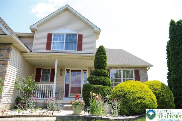 3104 Peacock Dr, Bethlehem Twp, PA 18020 - traditional-style house with covered porch