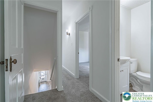 622 N Jefferson St, Allentown City, PA 18102 - hall with carpet and baseboards