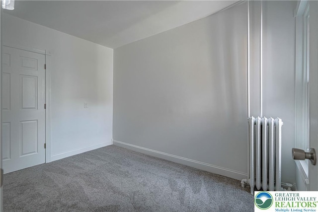 622 N Jefferson St, Allentown City, PA 18102 - carpeted spare room featuring radiator and baseboards