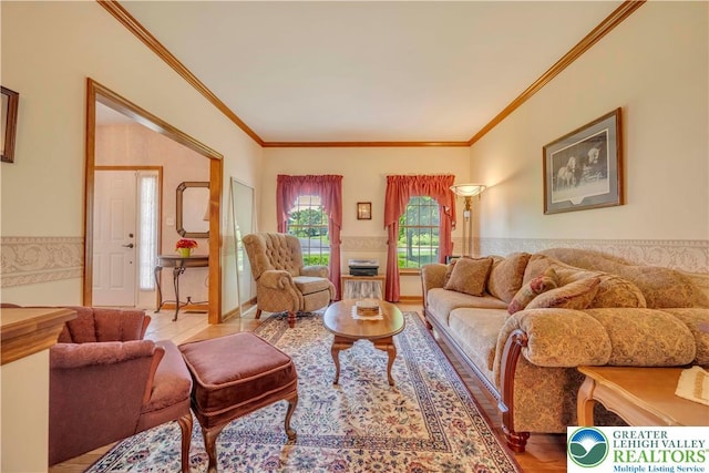 101 Blackstone Dr, Bushkill Twp, PA 18091 - living area with ornamental molding