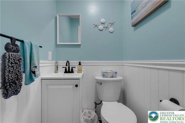 1008 7th, Perkasie Boro, PA 18944 - half bath with a wainscoted wall and vanity