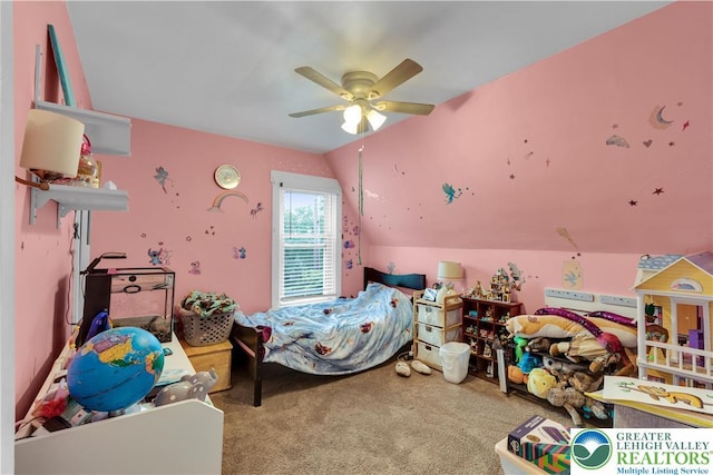 1008 7th, Perkasie Boro, PA 18944 - carpeted bedroom featuring lofted ceiling and ceiling fan