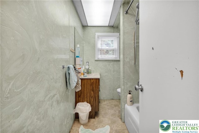 1008 7th, Perkasie Boro, PA 18944 - full bath featuring vanity, tile patterned floors, and washtub / shower combination