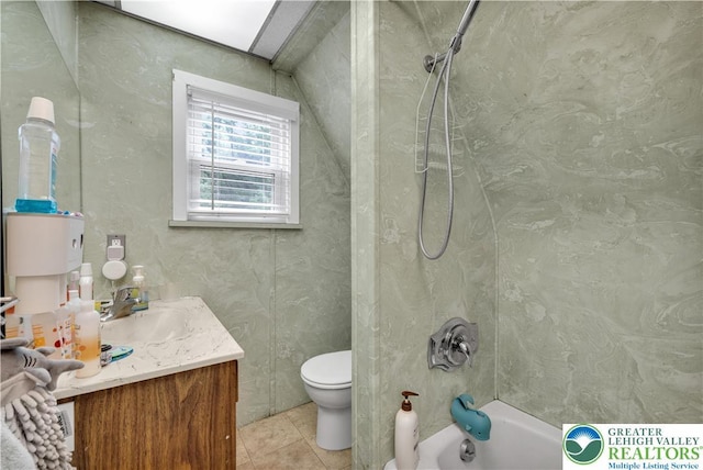1008 7th, Perkasie Boro, PA 18944 - bathroom featuring tile patterned flooring, shower / tub combination, and vanity