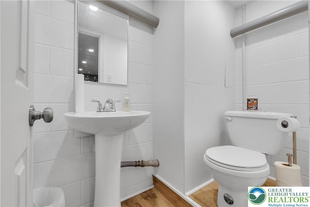 1008 7th, Perkasie Boro, PA 18944 - half bath featuring wood finished floors and toilet