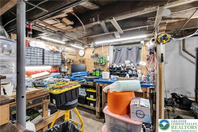 1008 7th, Perkasie Boro, PA 18944 - unfinished below grade area featuring a workshop area