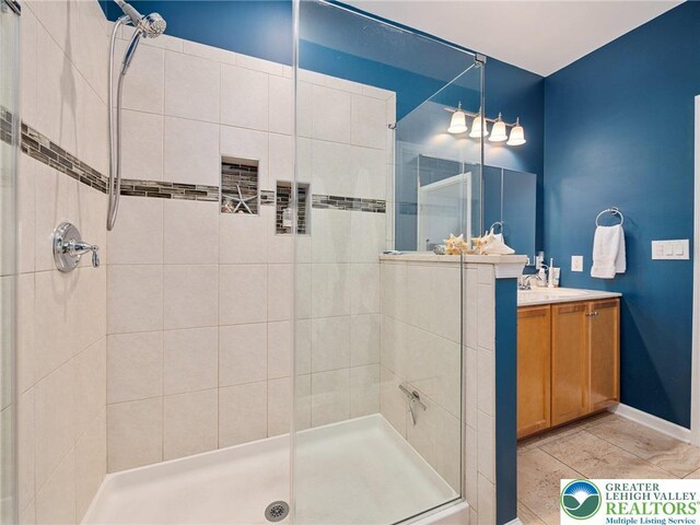4112 Pine Hurst Dr, Allen Twp, PA 18067 - bathroom featuring a shower stall and vanity