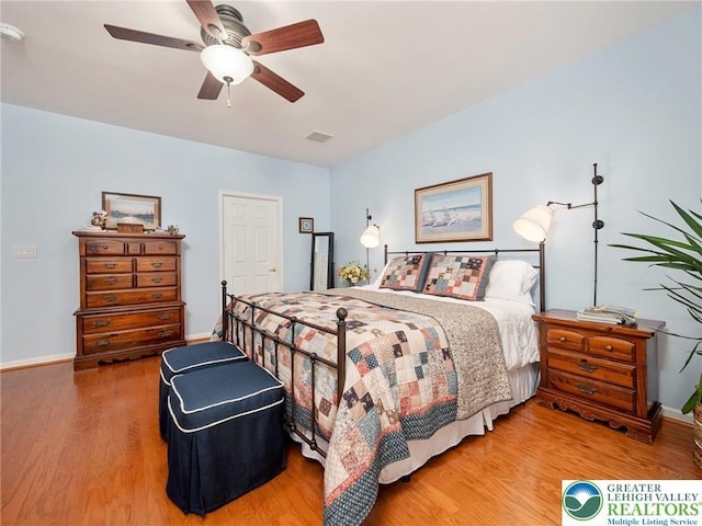 4112 Pine Hurst Dr, Allen Twp, PA 18067 - bedroom with light wood-style floors and a ceiling fan