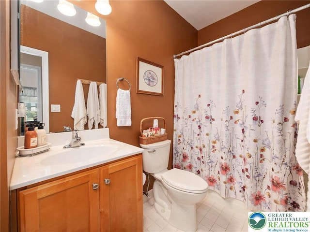 4112 Pine Hurst Dr, Allen Twp, PA 18067 - bathroom with tile patterned flooring, vanity, and curtained shower