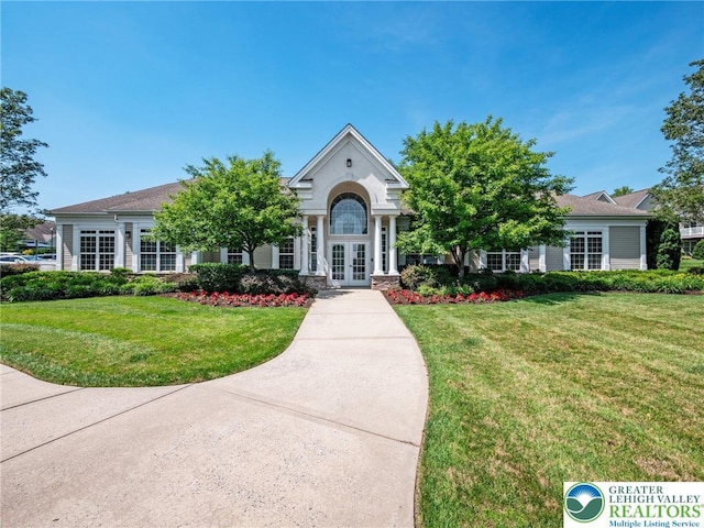 4112 Pine Hurst Dr, Allen Twp, PA 18067 - view of front of property with french doors and a front yard